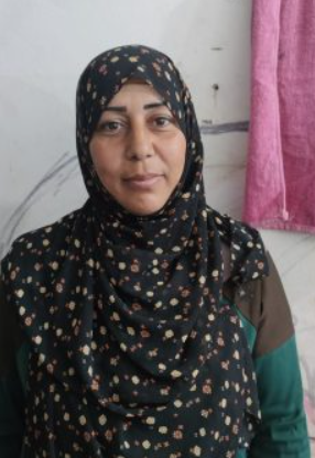 Nadiah al-Hilu (45), mother of three from a-Sheikh Radwan neighborhood in Gaza City